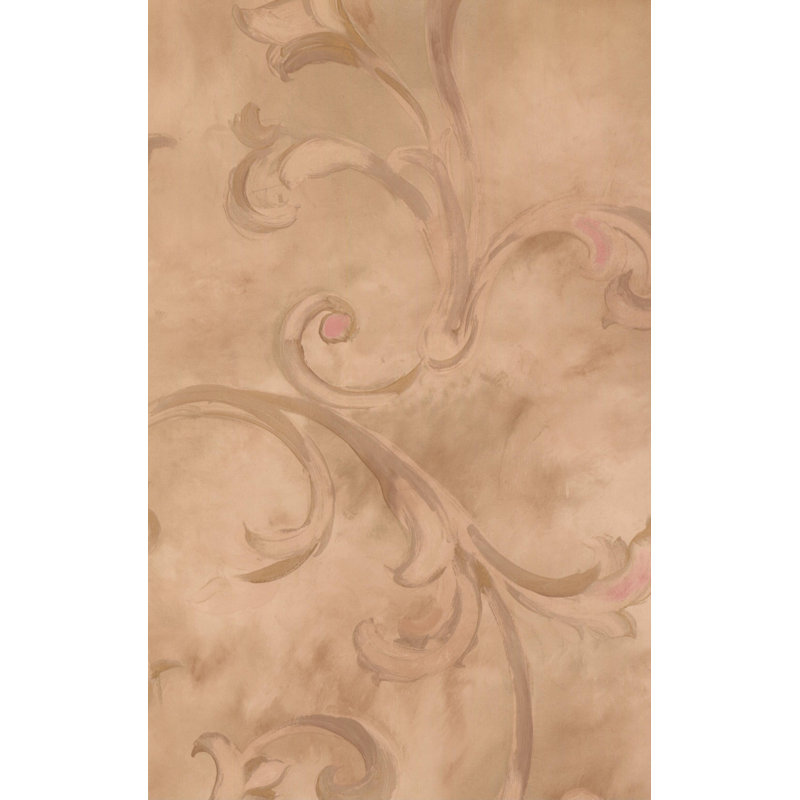 York Wallcoverings Floral Prepasted 27' L x 27" W Flocked Wallpaper